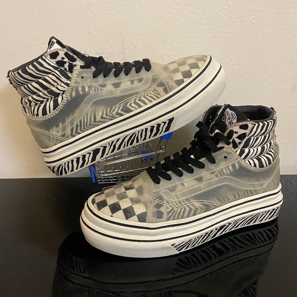 Vans SK8-Hi Top Super Comfycush Mixed Media Zebra Stripes (Size 6.5 Women)